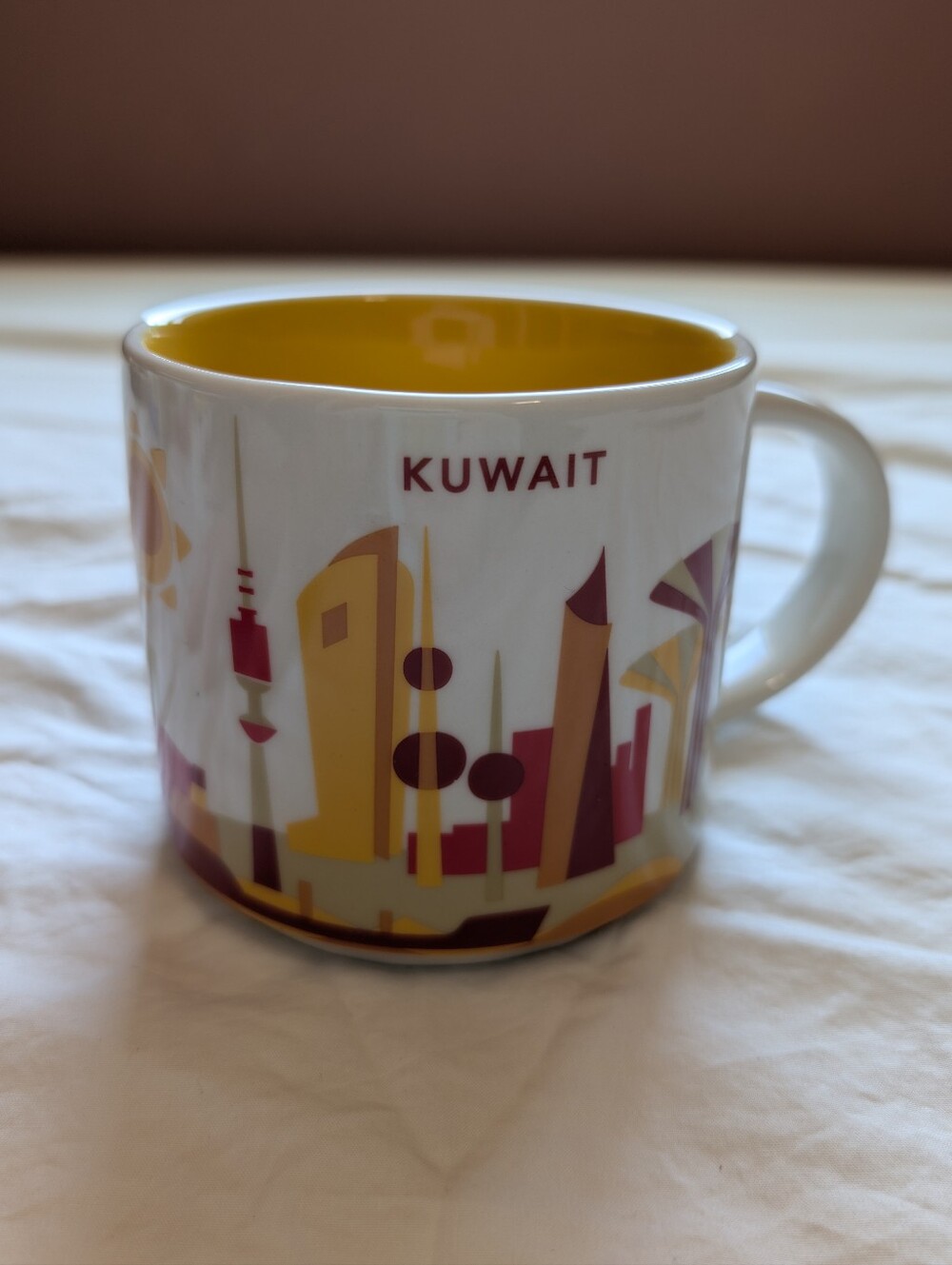Starbucks You Are Here Collection Kuwait Mug 2016 Yellow/White